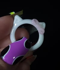Image 1 of White Hello Kitty Ring 