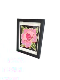 Image 2 of Framed “Pink Peony” Original Painting