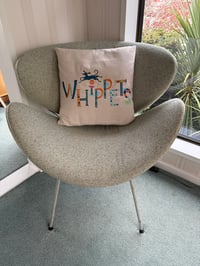 Image 2 of Whippets Cushion Cover - Teal