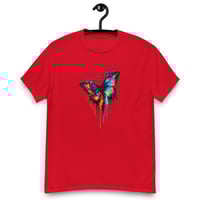 Image 2 of Unisex classic tee, Radiant Paint Drip Butterfly Colorful Tee