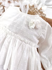 Image 2 of Newborn girls photography  body-dress Bella | white