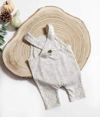 Image 3 of Newborn boys romper Dylan - light grey melange