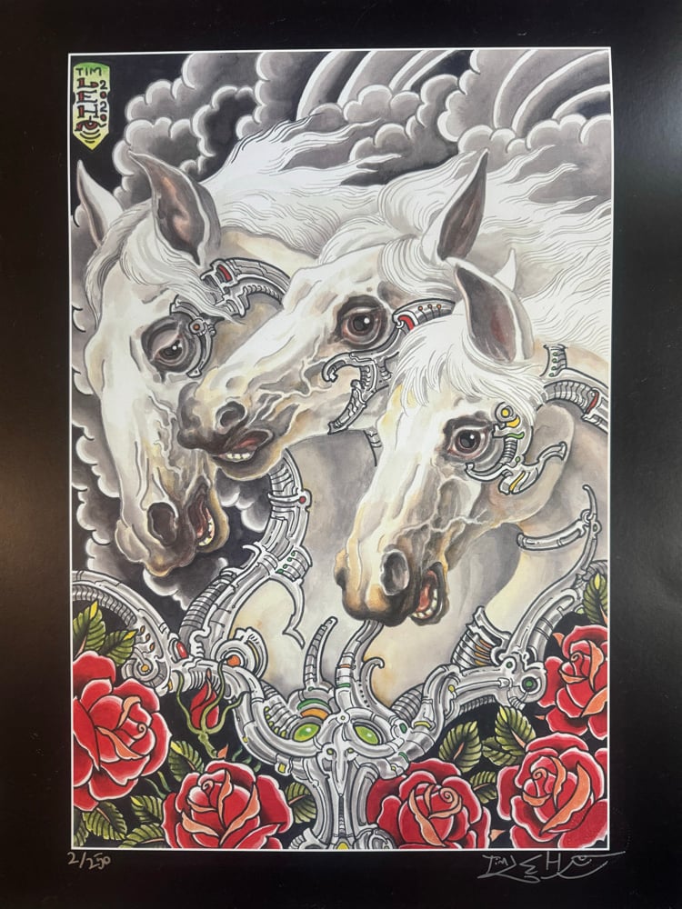 Image of Tim Lehi "Future Pharos Horses" Signed Poster
