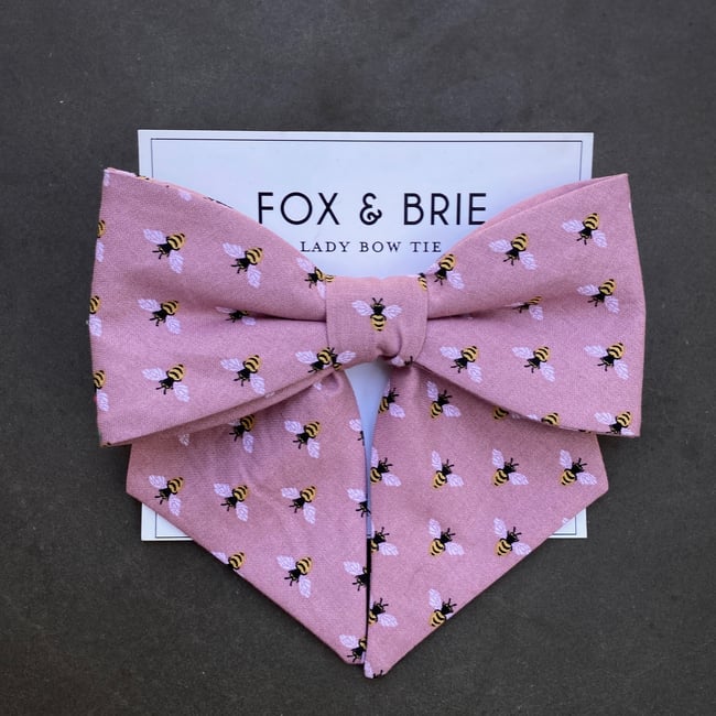 Pink Bee Lady Bow