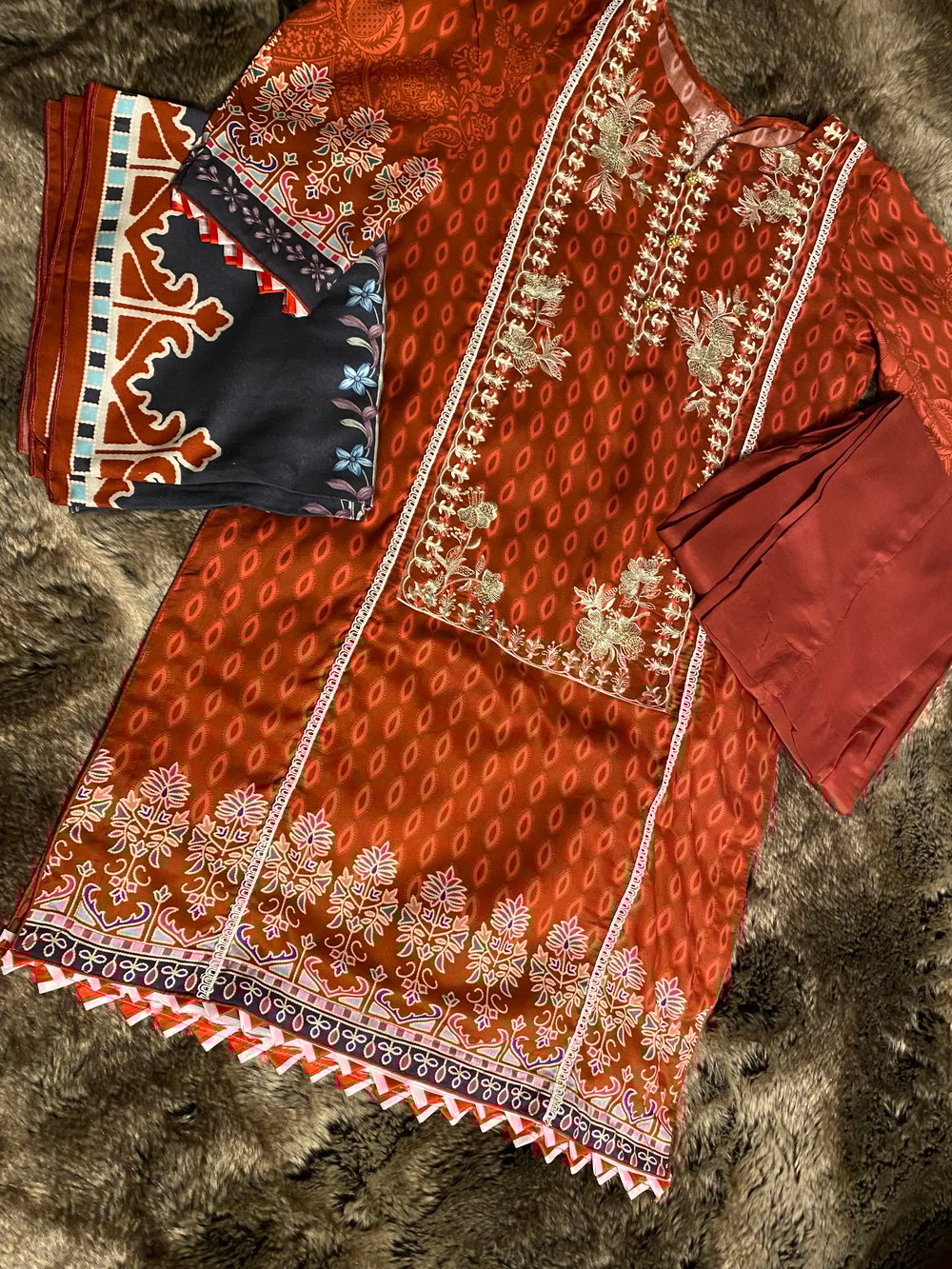 So Kamal embroidery suit