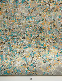 Image 4 of Marbled Paper Fall Colors Stone Pattern - 1/2 sheets