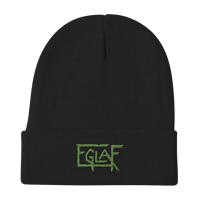 Image 2 of Embroidered Beanie Green
