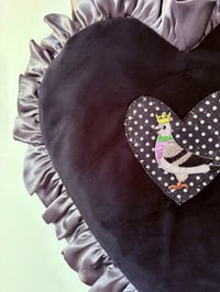 Image 3 of 🐦 Pigeon Princess Velvet Heart Bag 👑