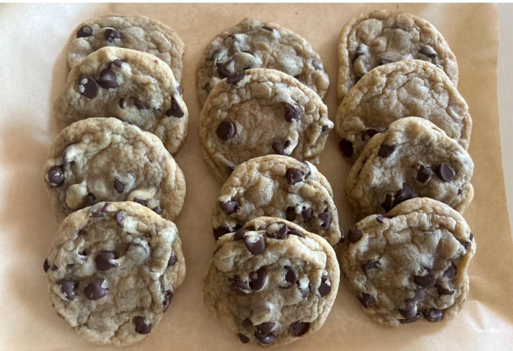 Image of 1 dozen Chocolate chip sea salt cookies 