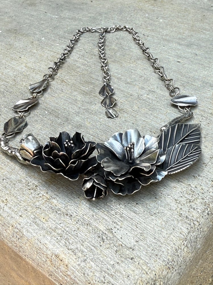 Image of Prunus Kanzan (Sakura) Statement Necklace 