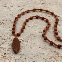 Image 1 of Goldstone Marquise Necklace