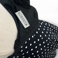 Image 3 of Roberta Black & White Polka Dot Mini Dress