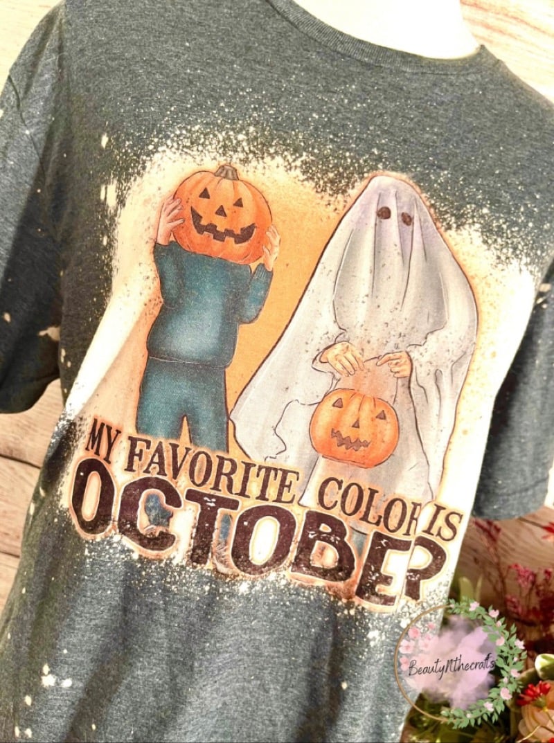 Image of My favorite Color is October Bleached Tee
