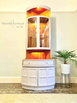 Image of Nathan Corner Drinks Cabinet unit with light - in Lady Emma
