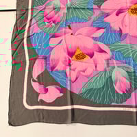 Image 11 of Hermès Cashmere Shawl  "Fleurs de Lotus" by Christiane Vauzelles 140cm