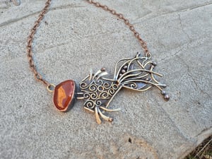 Carnelian fish necklace 