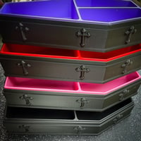 Image 5 of Black & Red Coffin Jewelry Box