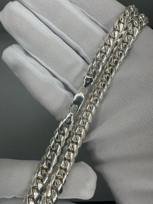 Image of 28" Vintage Sterling Silver Cuban Link Chain 