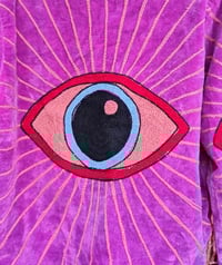 Image 2 of PRE-ORDER ONLY Wanderlust - Velvet evil eye oversized tote bag