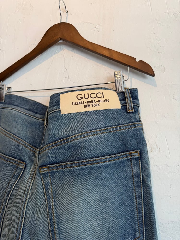 Image of Gucci Blue Cutoff Denim