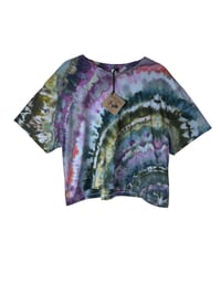 Image 2 of XL Crop Tee in Earthy Agate Ice Dye