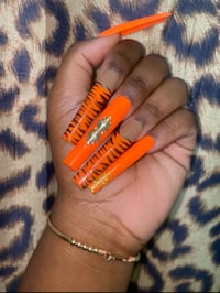 Image 1 of Tiger print nails 