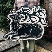 Image 1 of Deer Woodcut 