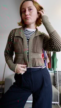 Image 2 of MARIA STRIPED CARDIGAN SMALL
