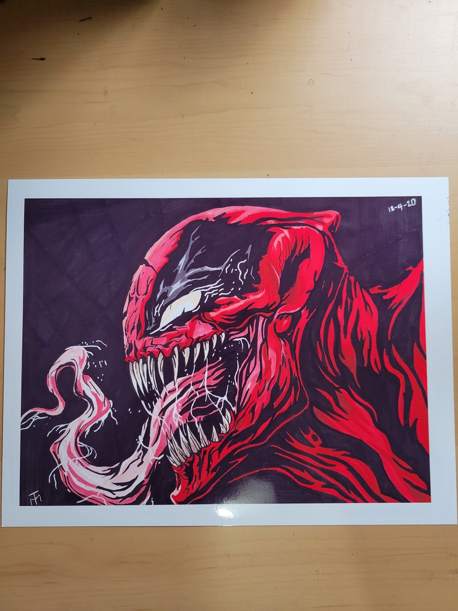 8.5x11 Print Of Drawing Venom 