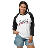Image 1 of SouthSide Game Day - Unisex White 3/4 Sleeve Raglan Tee