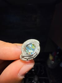 Image 3 of Abalone shell sterling silver ring