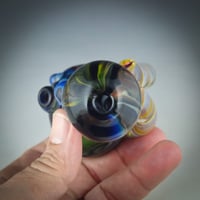 Image 5 of Space Glass Spoon with Latticino Horns