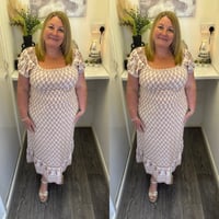 Image 2 of Linen Blend On Off Midi Dress