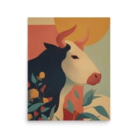 Image 3 of Bull Folk Art Print