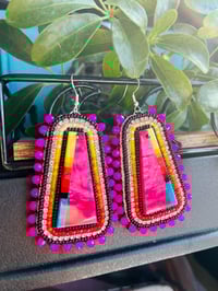 Image 3 of Gimmie Pink Inlay Earrings 