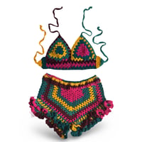 Jewel Bare Crochet Croptop Short Set