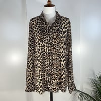 Image 2 of CYNTHIA ROWLEY leopard button down shirt