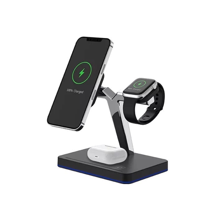 Wireless Charger 3 in 1 Stand Foldable for iPhone and Apple Watch Airpods Pro
