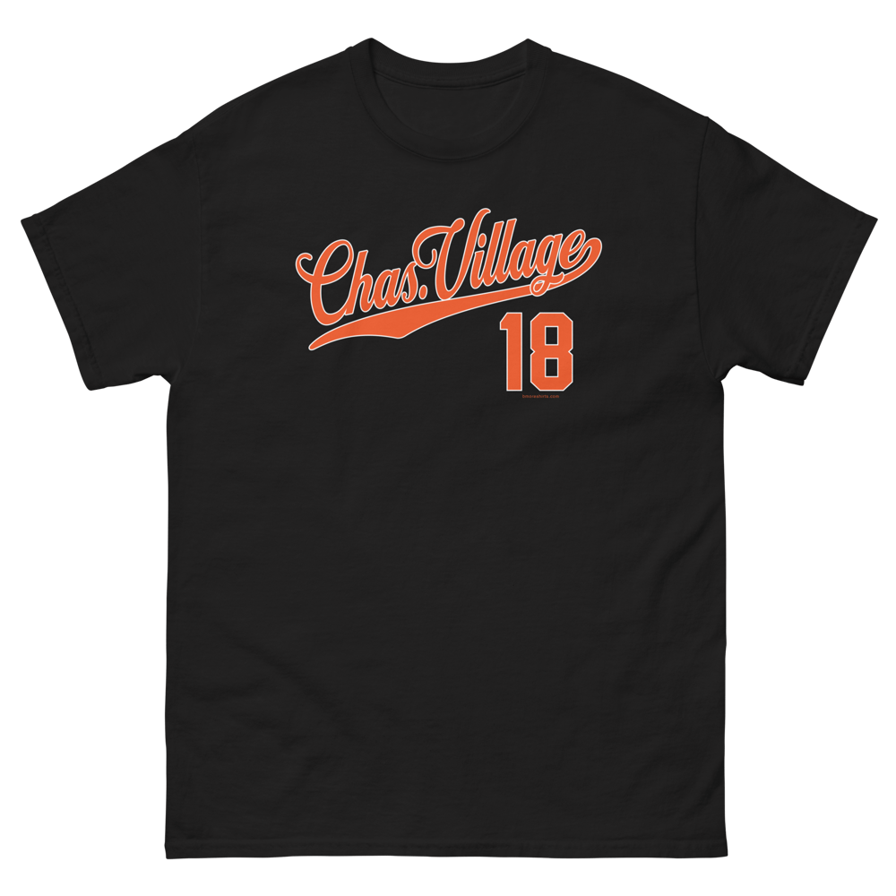 Image of Charles Village Baltimore T-Shirt 21218 Mens (Black)