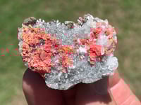 Image 1 of Realgar & Fine Quartz Points Specimen #2504