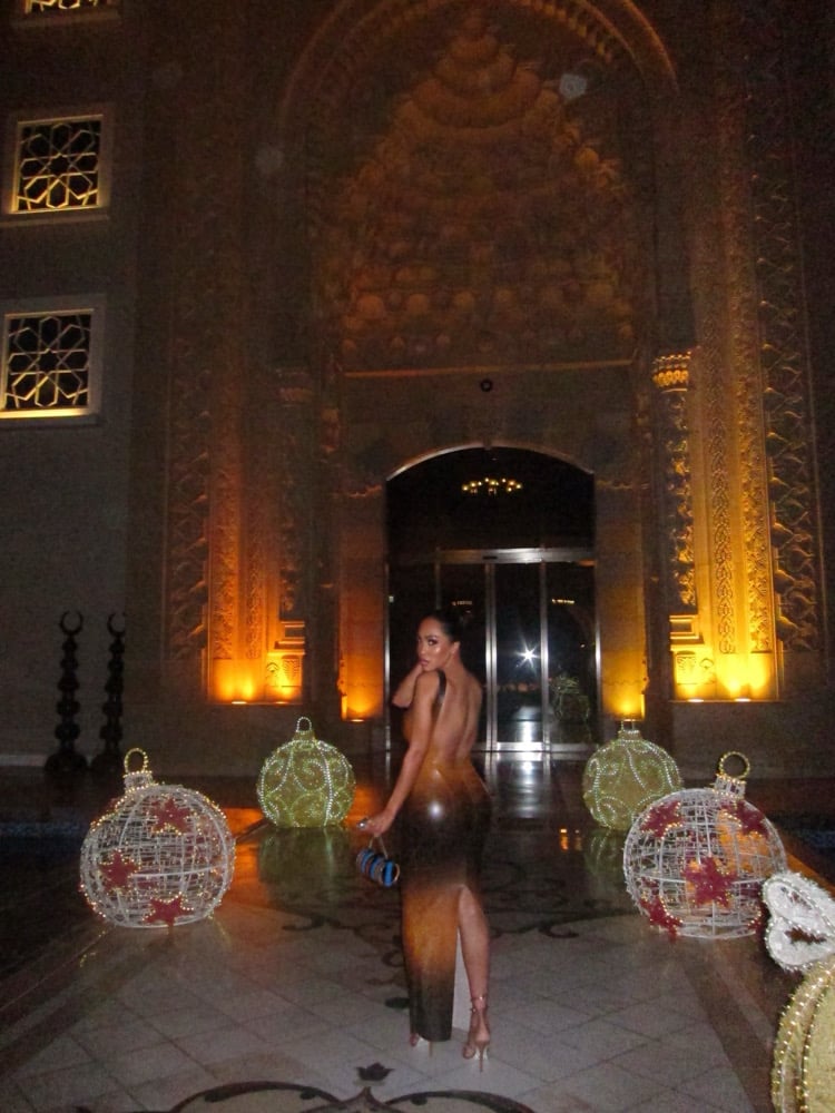 Image of COUCOO 'BRAGA' CARAMEL MARBLE DRESS (S)