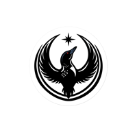 Vinyl Decal - 3", 4", 6", 8" Rebel Loon White Circle 