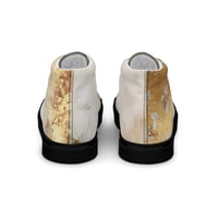 Image 5 of Tattered White and Gold Light Goth Women’s high top canvas shoes