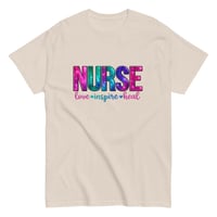 Image 10 of Unisex classic tee, Nurse Love, Inspire, Heal Uplifting Colorful Tee