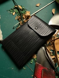 Image 4 of Hotel Cardholder - Black Hay Grained Calfskin 