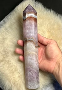 Image 1 of Large Amethyst With Mexican Lace Agate Generator #2411