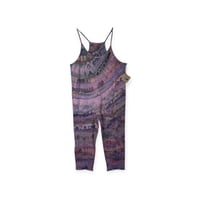 Image 1 of S/M Cotton Blend Knit Pocket Jumpsuit in Muted Agate Ice Dye