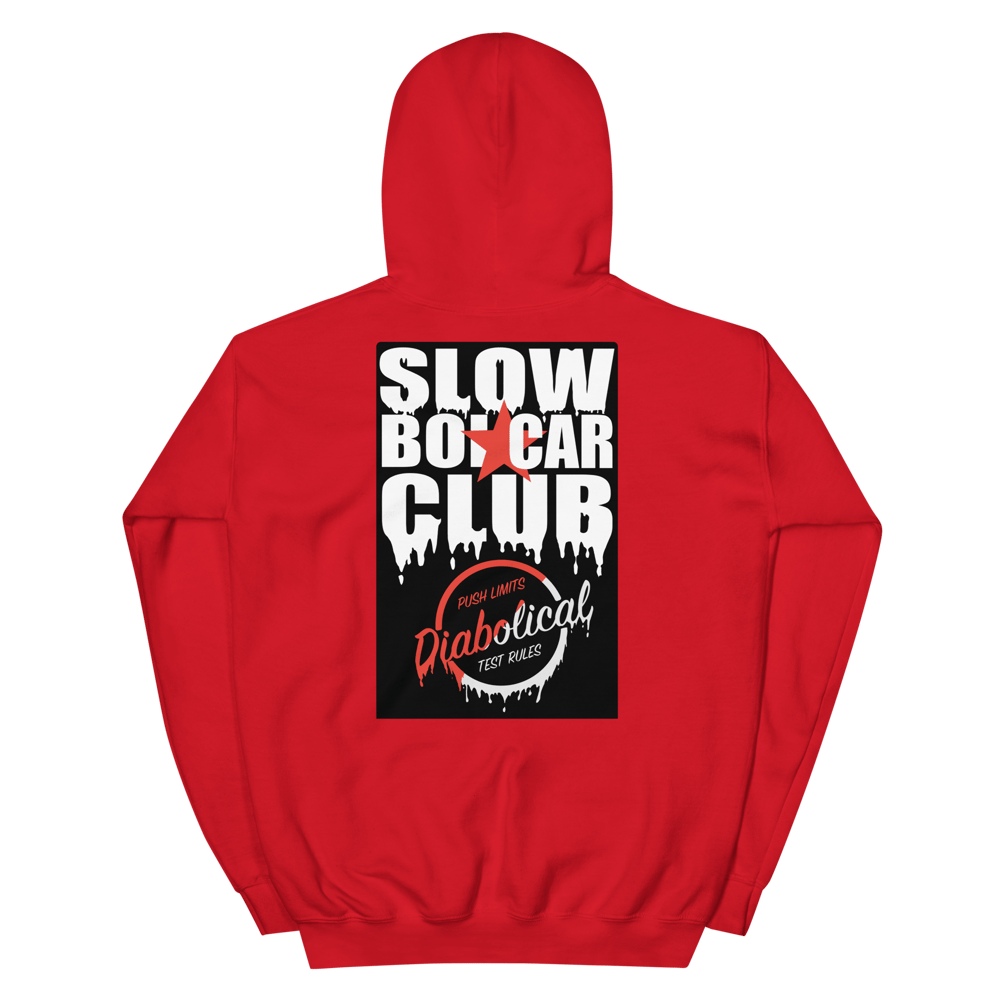 Slow Boi Car Club collaboration hoodie BeDiabolical