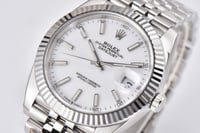 Image 5 of R0LEX Men Silver DateJust Watch