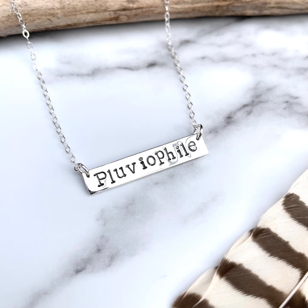 Handmade Sterling Silver Personalised Necklace - Pluviophile